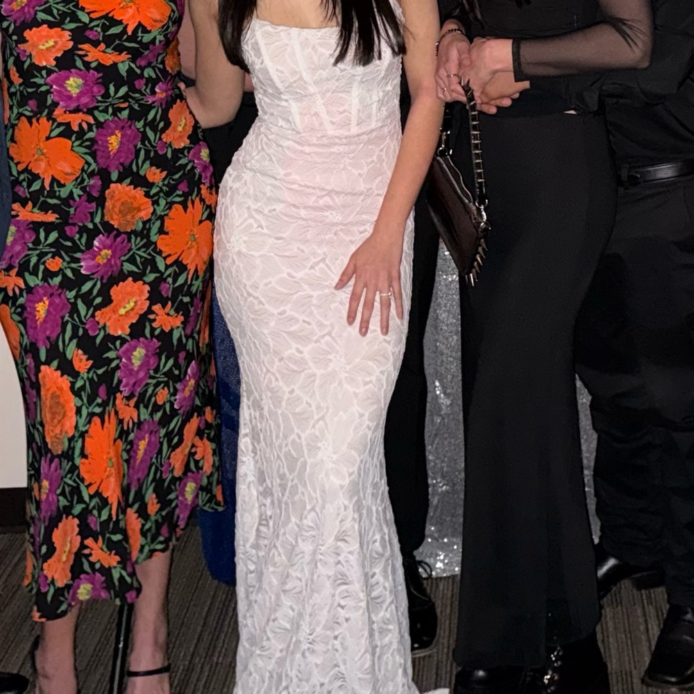 Windsor White Lace Maxi Dress